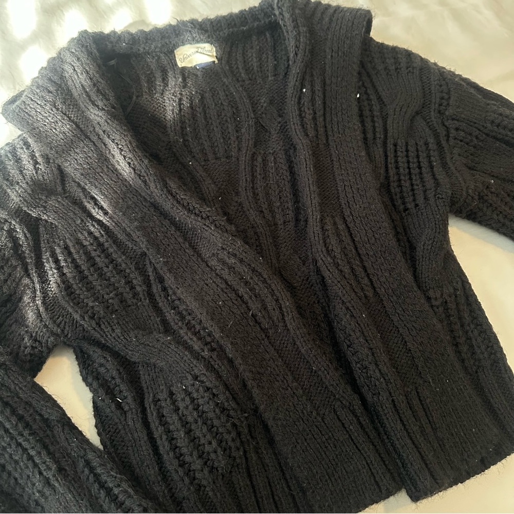 Universal Thread Black Cable Knit Cardigan